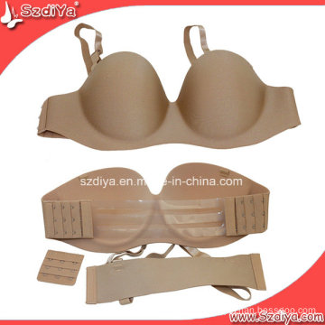 Lingerie Push Up Nude Invisible Open Cup Bra (DYS-002)